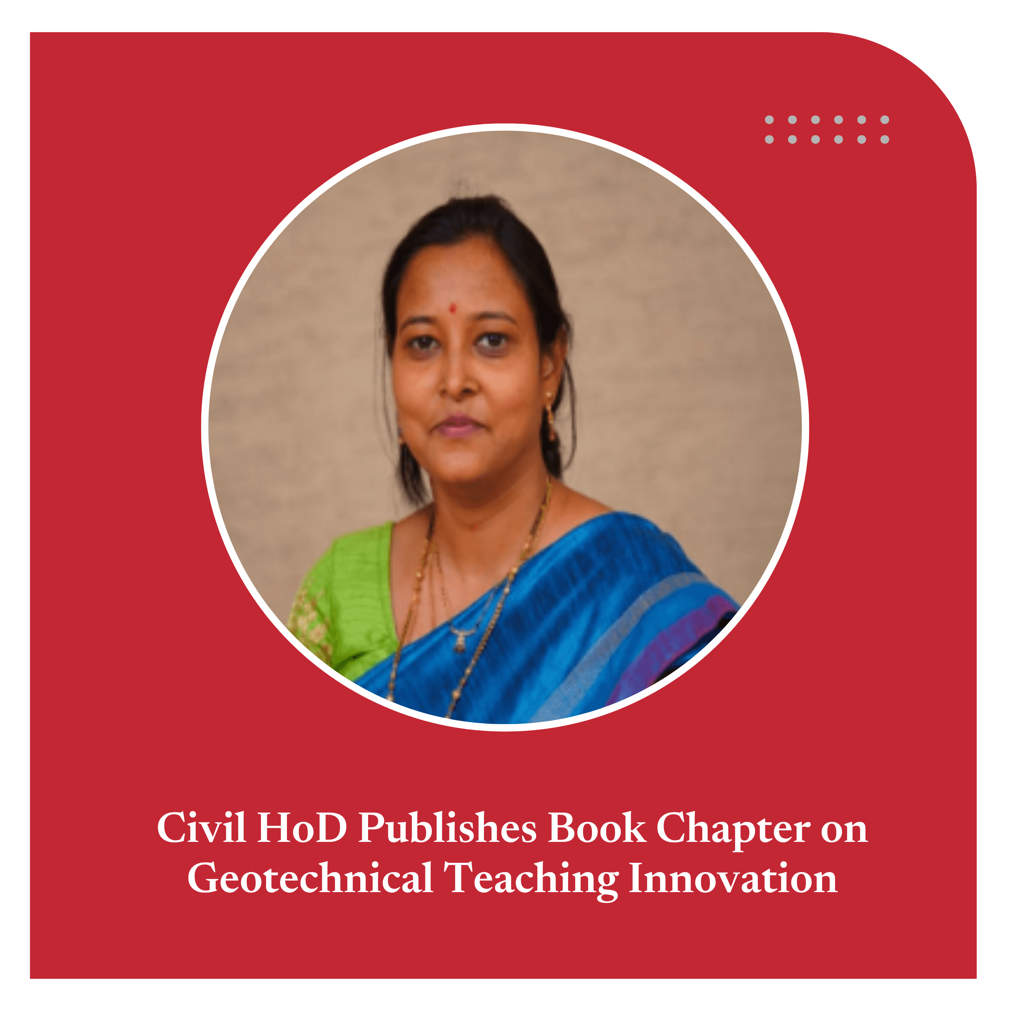 Civil HoD Publishes Book Chapter on Geotechnical Teaching Innovation