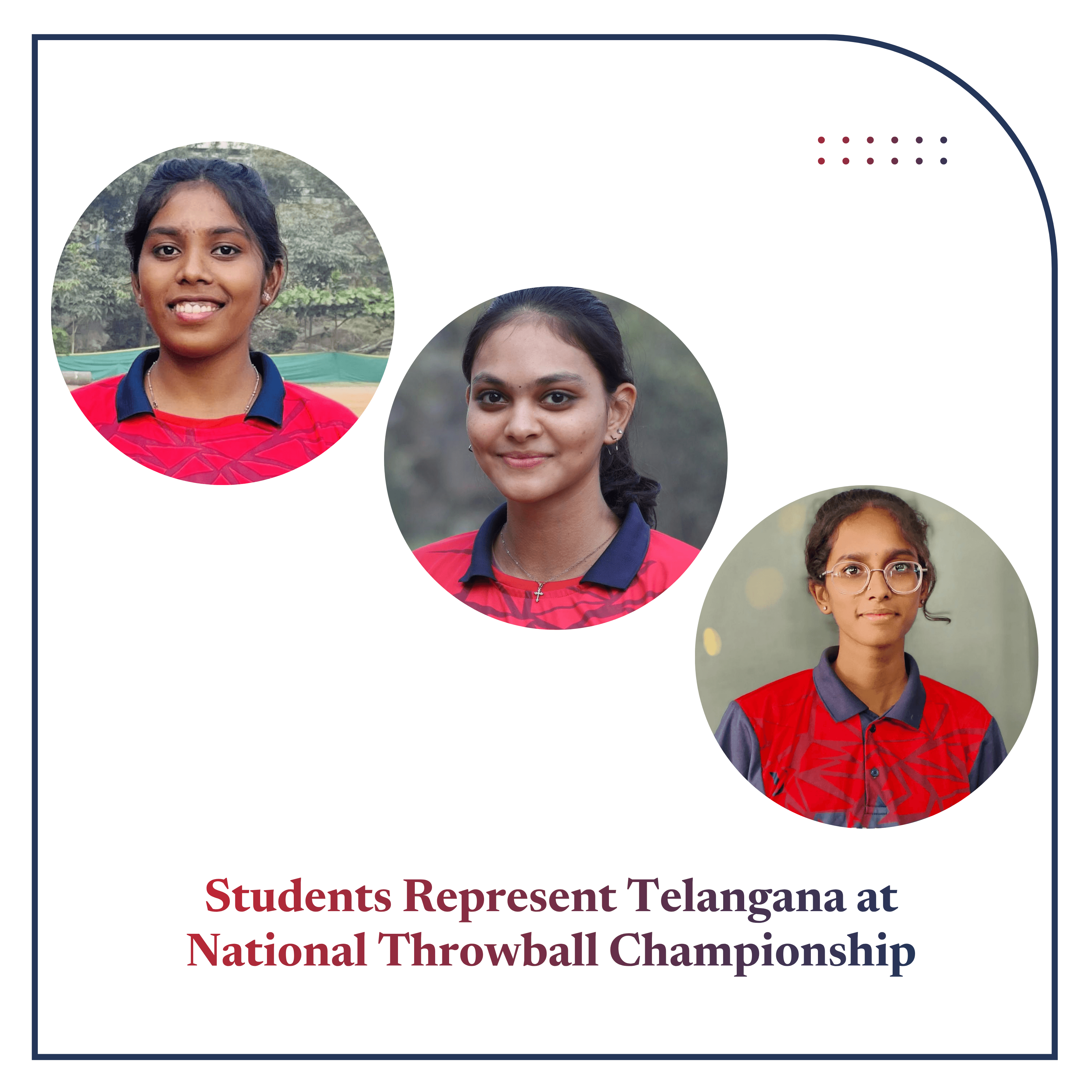 Representing Telangana at the 48th Senior National Throwball Championship