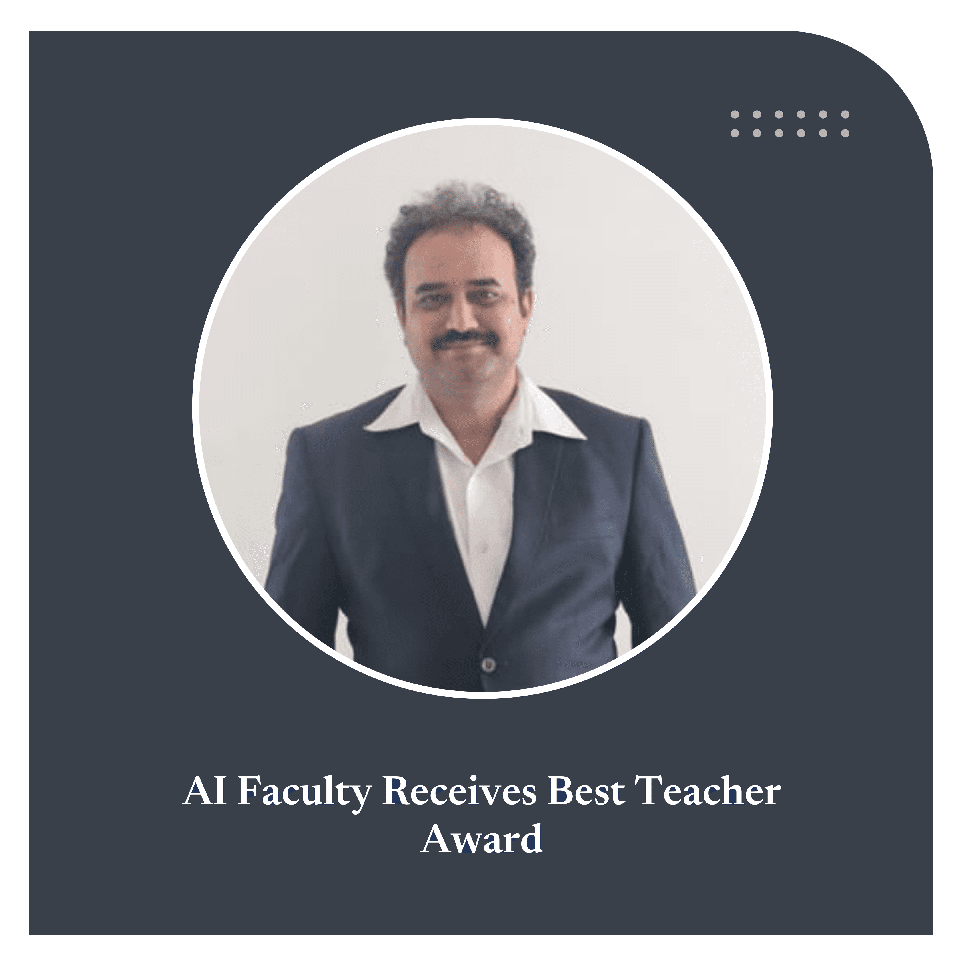 AI Faculty Receives Best Teacher Award