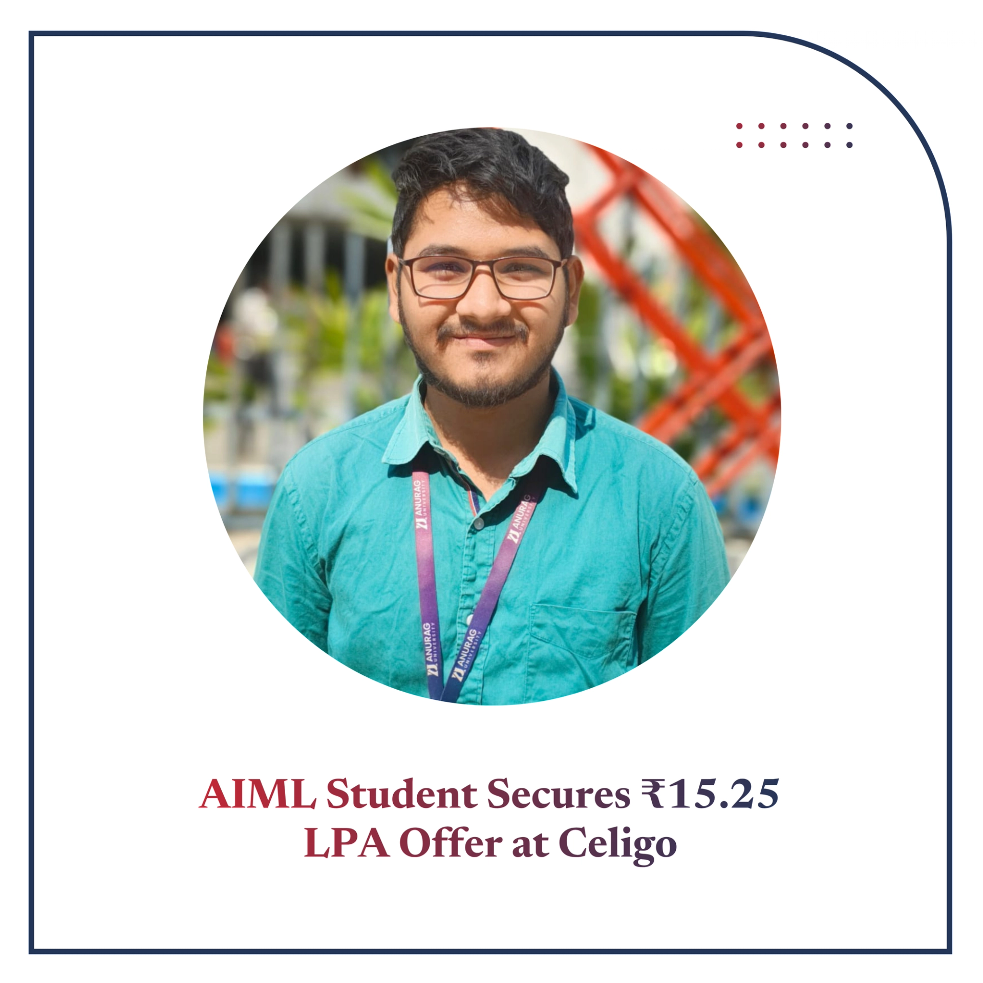 AIML Student Secures ₹15.25 LPA Offer at Celigo